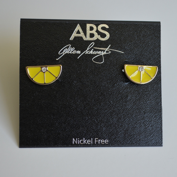 ABS Allen Schwartz Lemon Slice Stud Earrings - Picture 3 of 6